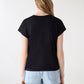 Women's "Magnifique" Feather Rolled-Sleeve Tee