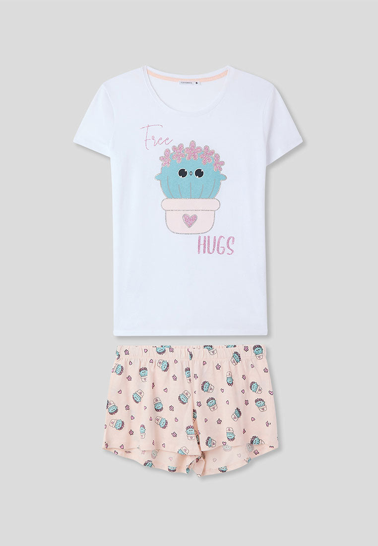Women's "Free Hugs" Cactus Pajama