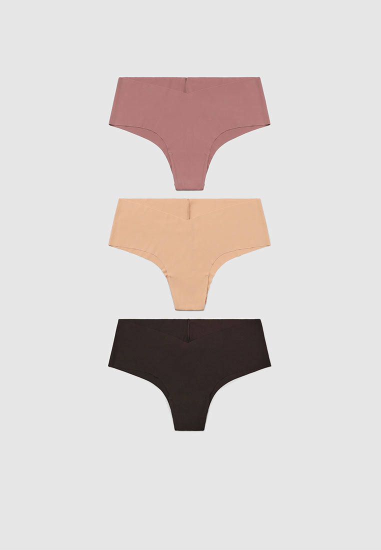 Women's Pack of 3 V-cut culotte briefs