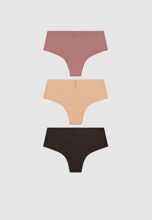 Women's Pack of 3 V-cut culotte briefs