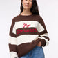 Women's striped jumper with lettering