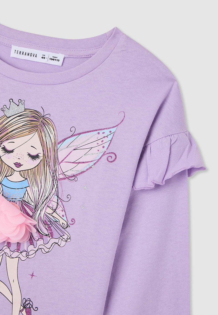 Kids Girls Long-sleeved T-shirt