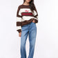 Women's striped jumper with lettering