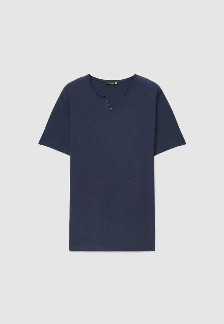 Men's Henley Neck T-Shirt