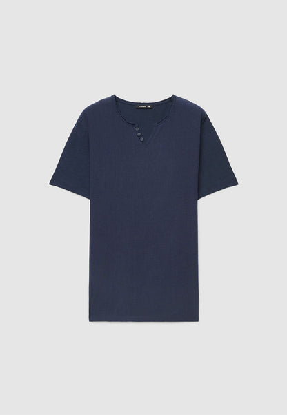 Men's Henley Neck T-Shirt