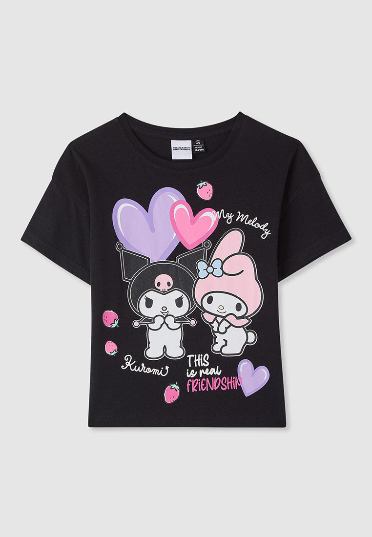 Kids Girls Short-sleeved T-shirt