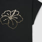 Women's Hibiscus Floral Sequin Tee
