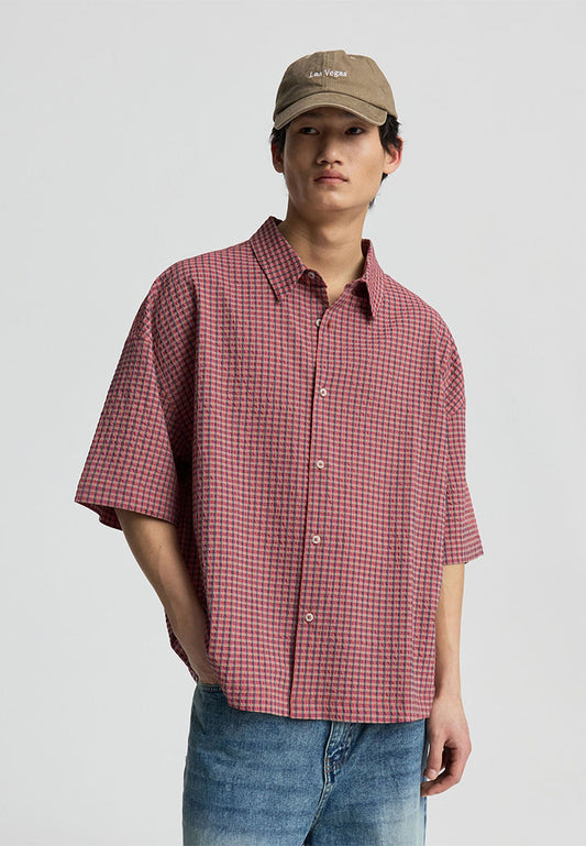 Men's Checkered Boxy Shirt