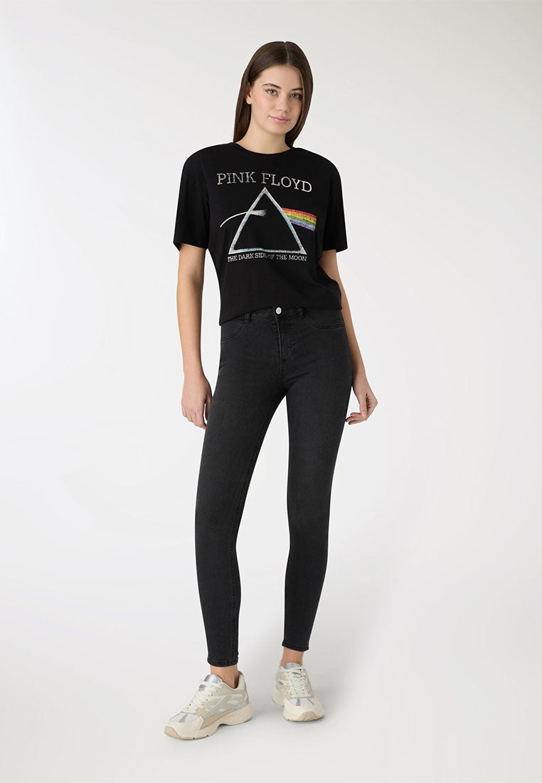 Women's "Pink Floyd Print" Loose T-shirt
