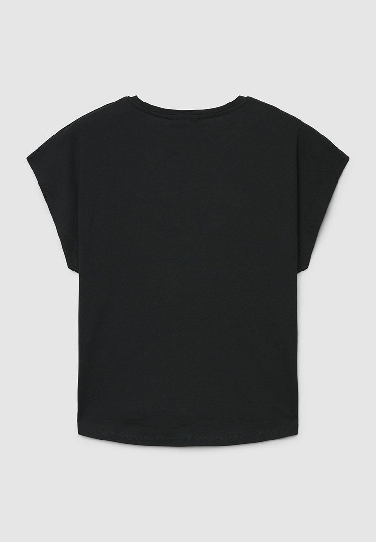 Women's Hibiscus Floral Sequin Tee
