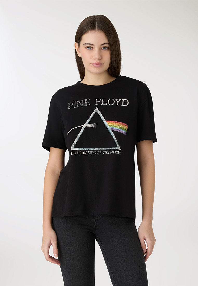 Women's "Pink Floyd Print" Loose T-shirt