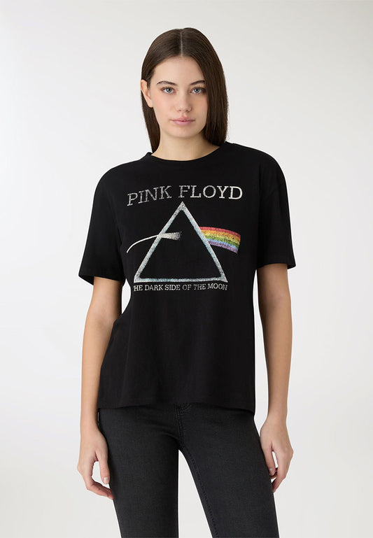 Women's "Pink Floyd Print" Loose T-shirt