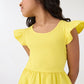Skater Dress with Ruffle Sleeve for Girls