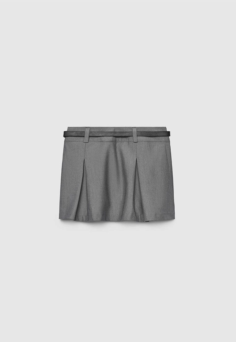 Women's Pleated Belted Skort