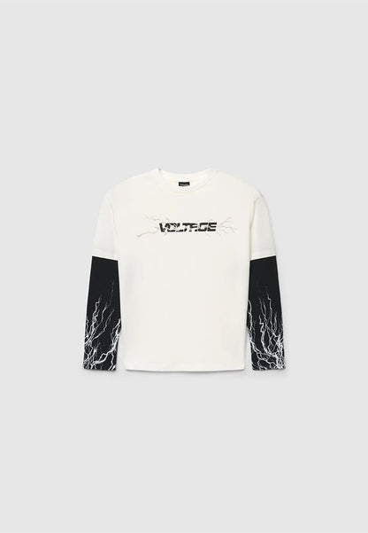 High-Voltage Layered Graphic Tee for Boys