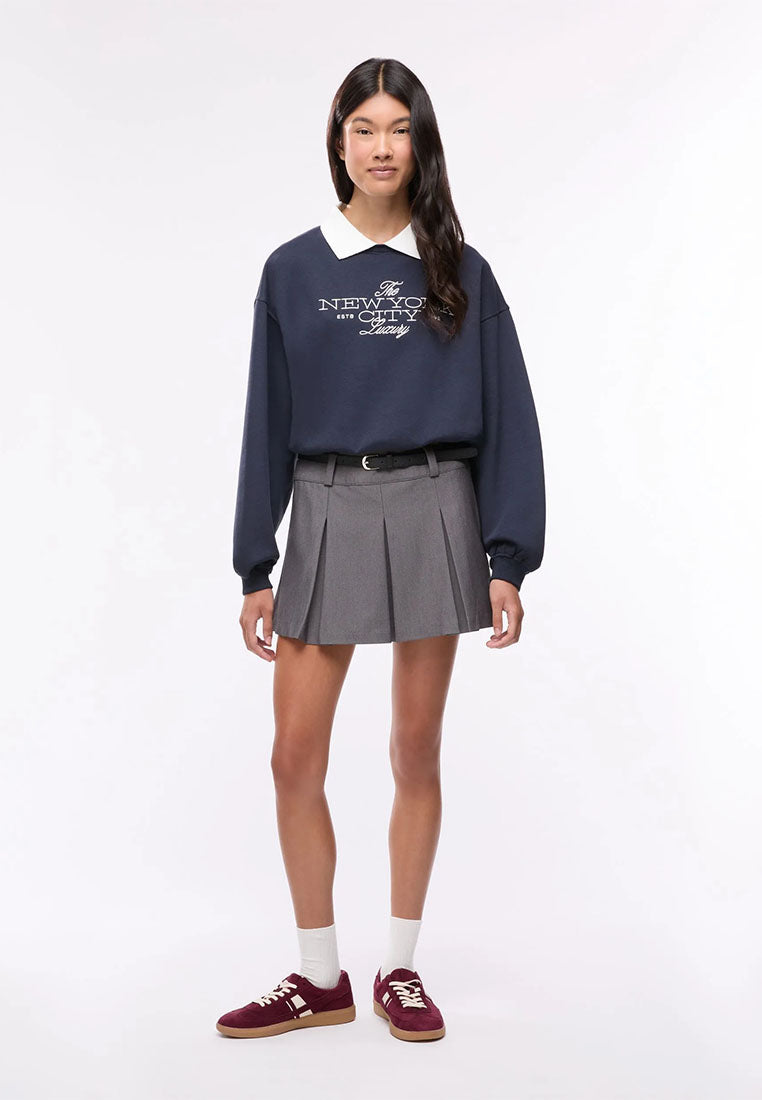 Women's Pleated Belted Skort