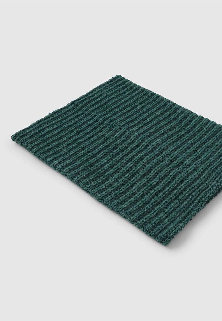 Solid-colour ribbed neck warmer for Boys