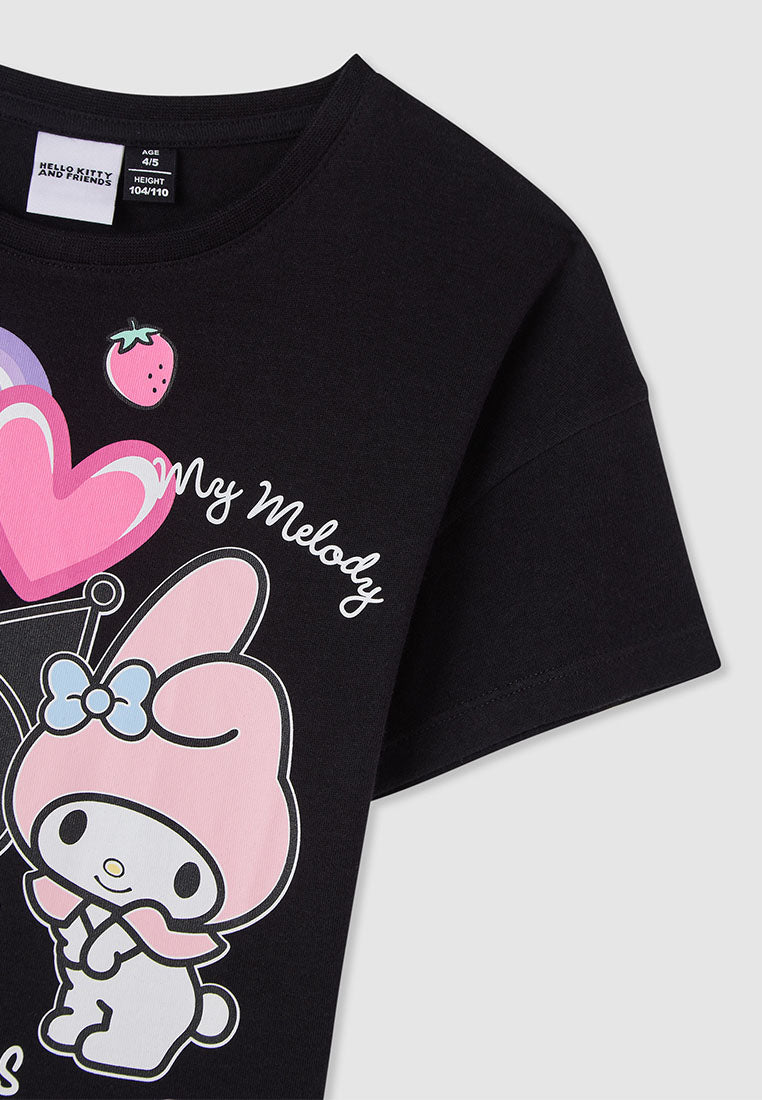 Kids Girls Short-sleeved T-shirt
