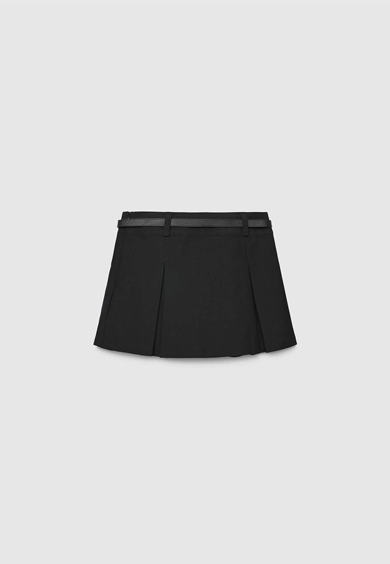 Women's Pleated mini skort with belt