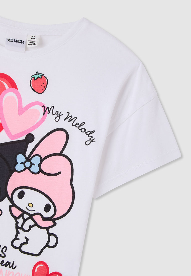 Kids Girls Short-sleeved T-shirt