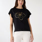 Women's Hibiscus Floral Sequin Tee