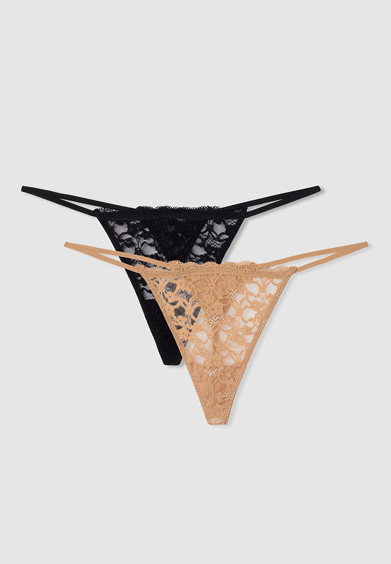Women's Floral Lace String G-String Panties