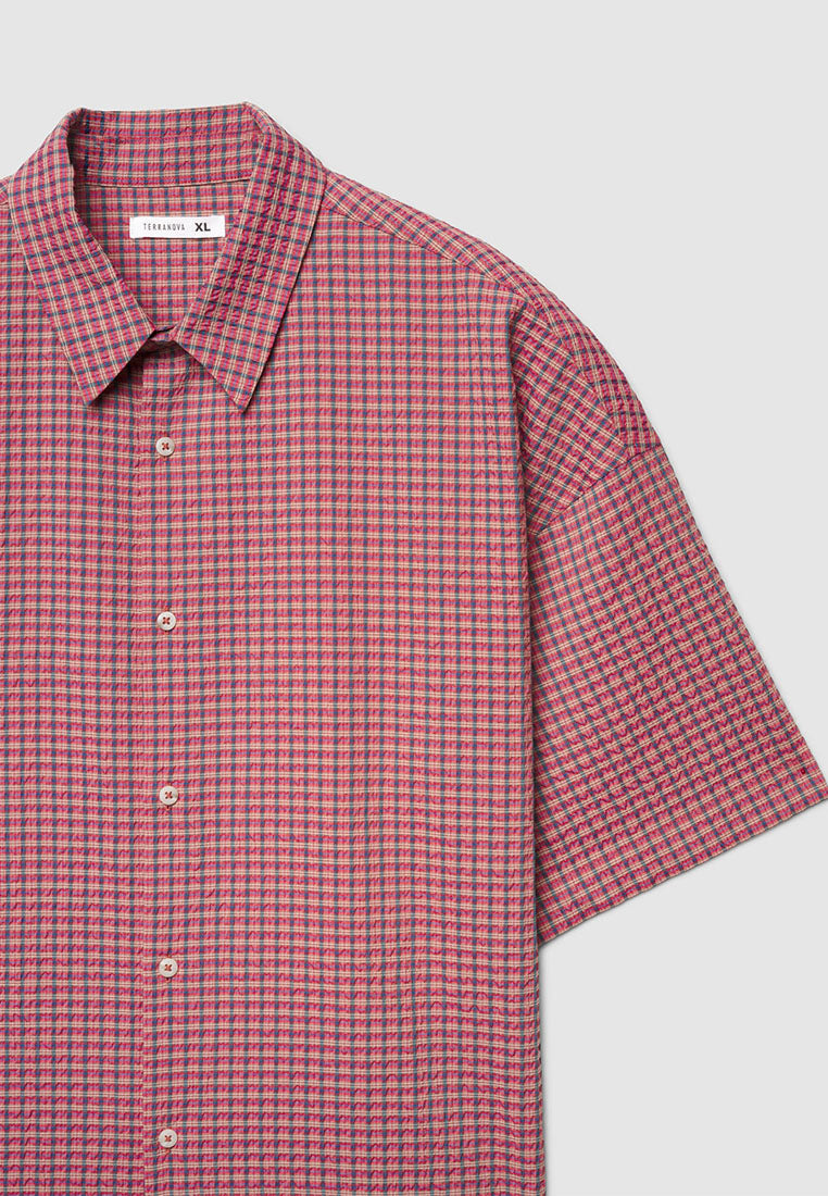 Men's Checkered Boxy Shirt