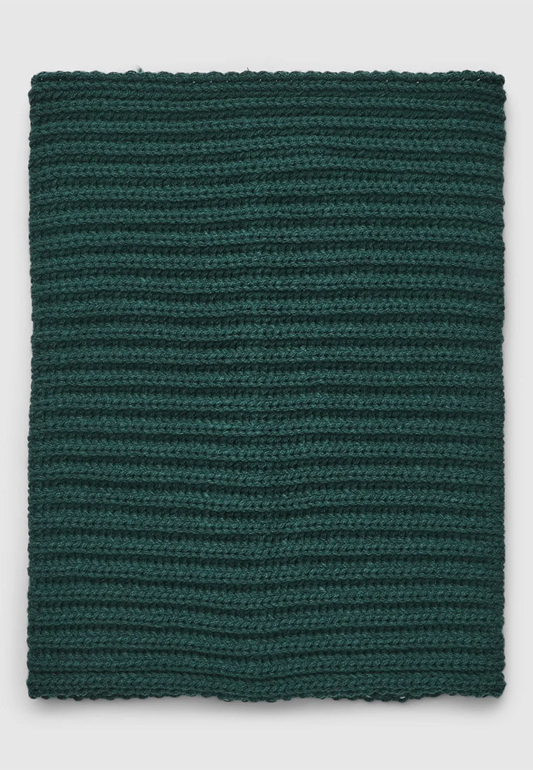 Solid-colour ribbed neck warmer for Boys