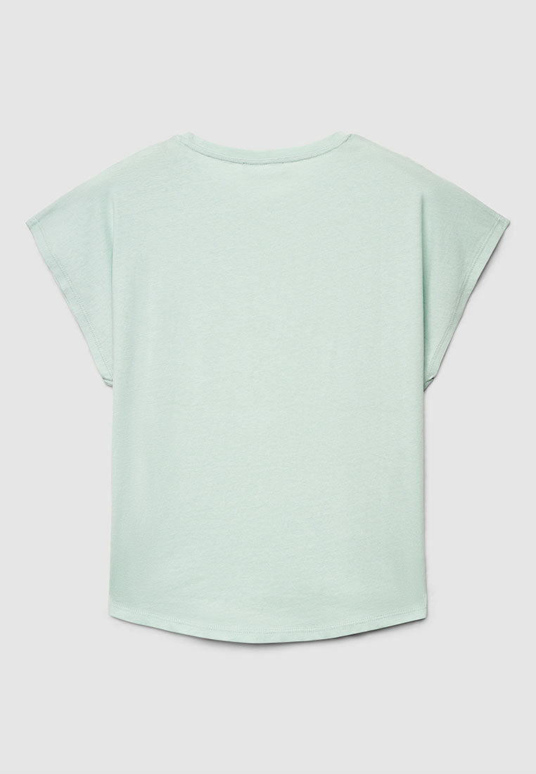 Women's Hibiscus Floral Sequin Tee