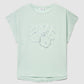 Women's Hibiscus Floral Sequin Tee