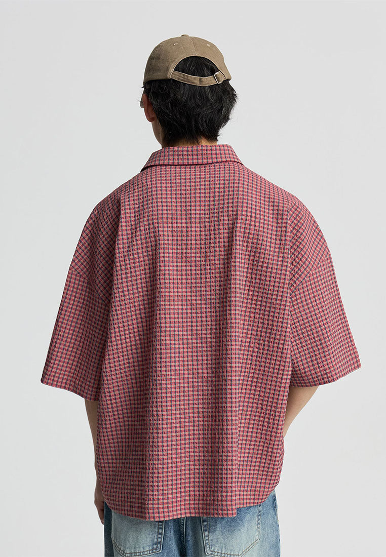Men's Checkered Boxy Shirt