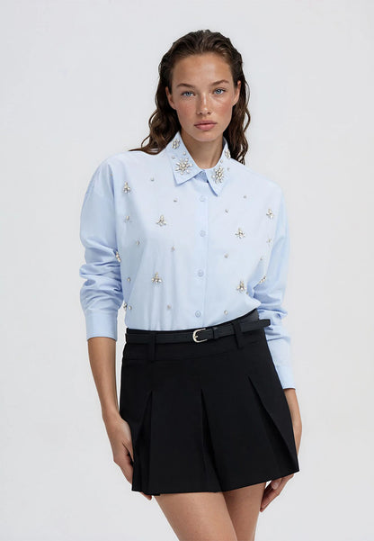 Women's Pleated mini skort with belt