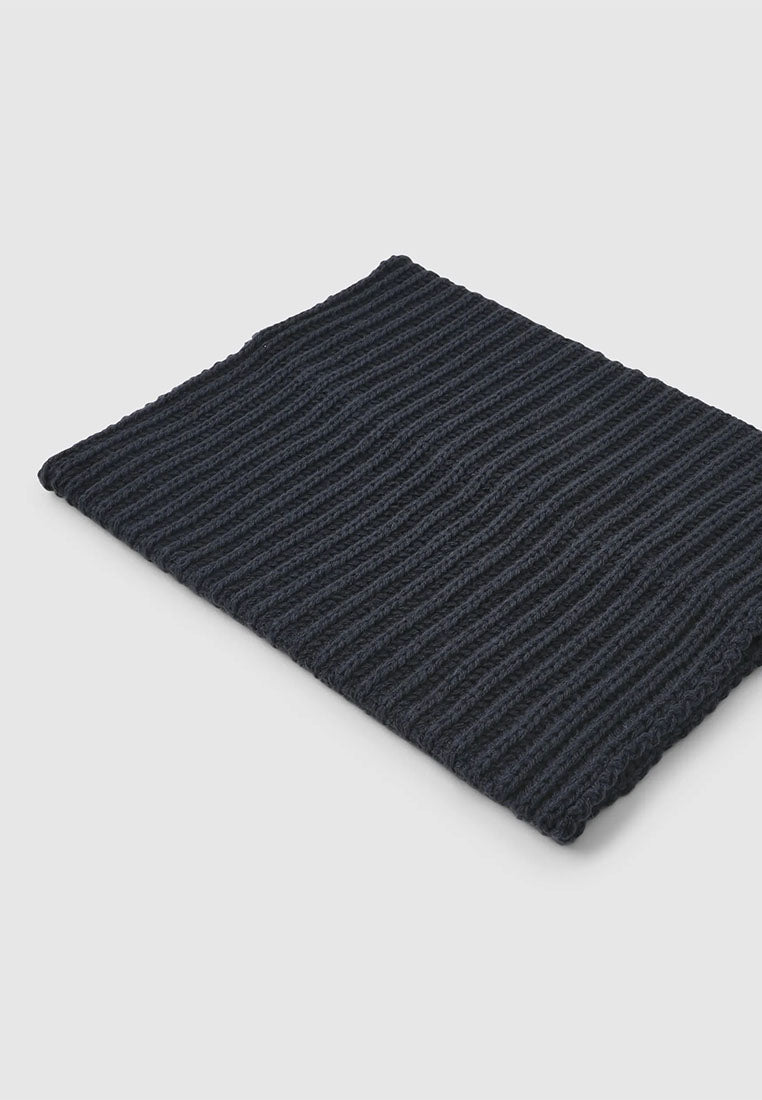 Solid-colour ribbed neck warmer for Boys