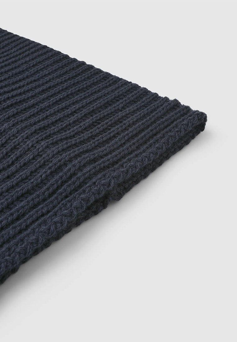 Solid-colour ribbed neck warmer for Boys