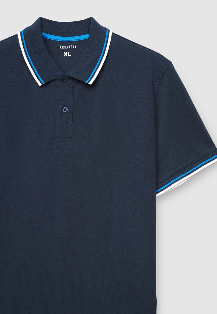 Men's Contrasting Trim Polo T-Shirt
