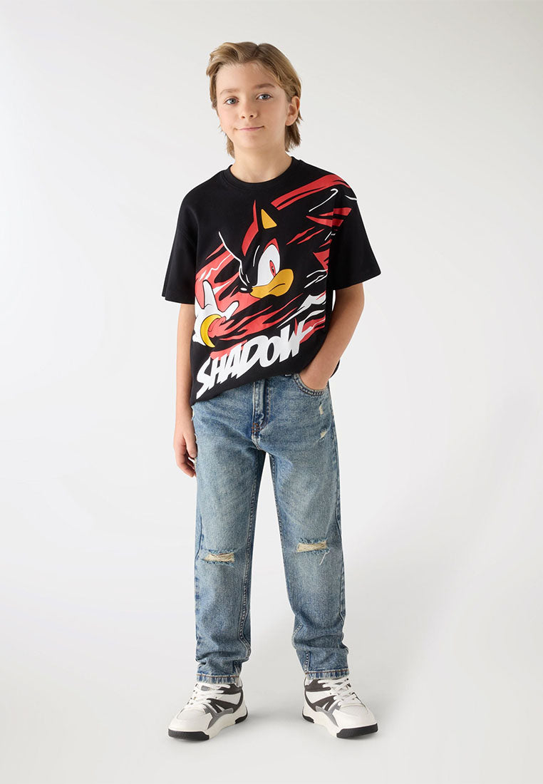 Sonic Shadow Print T-shirt for Boys