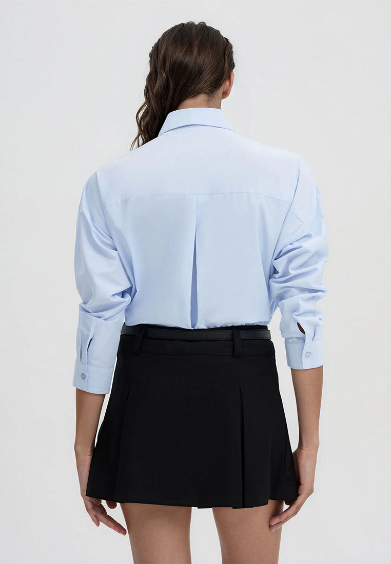 Women's Pleated mini skort with belt