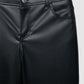 Women's Wide Leg Leather Trousers