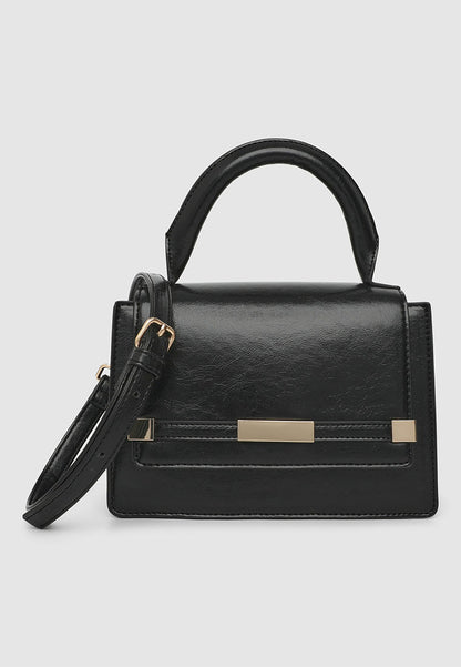 Women's Mini plain-colour bag with handle and adjustable shoulder strap