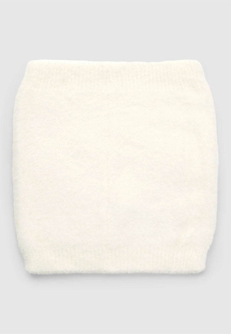 Solid-colour plush-effect neck warmer for Girls
