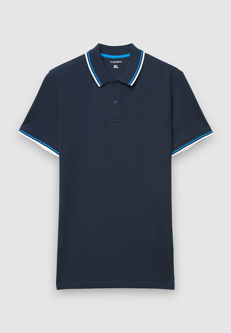 Men's Contrasting Trim Polo T-Shirt
