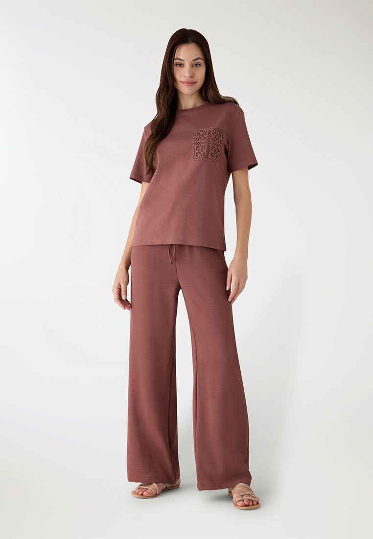 Women's Macramé Pocket T-Shirt