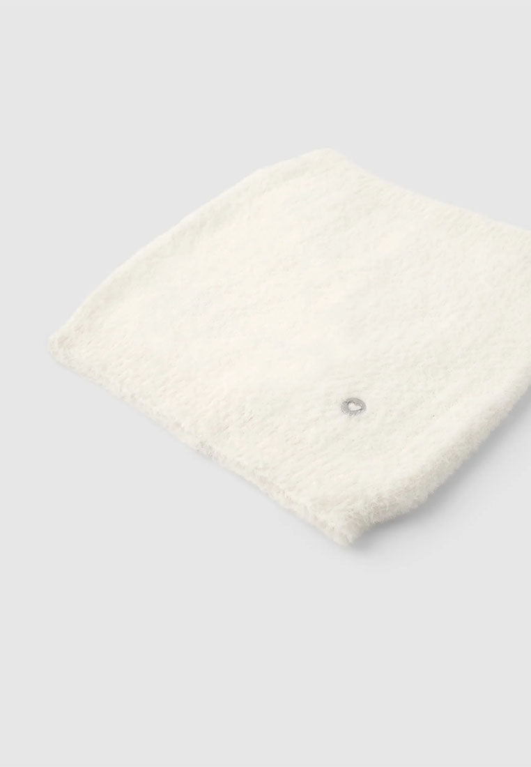 Solid-colour plush-effect neck warmer for Girls