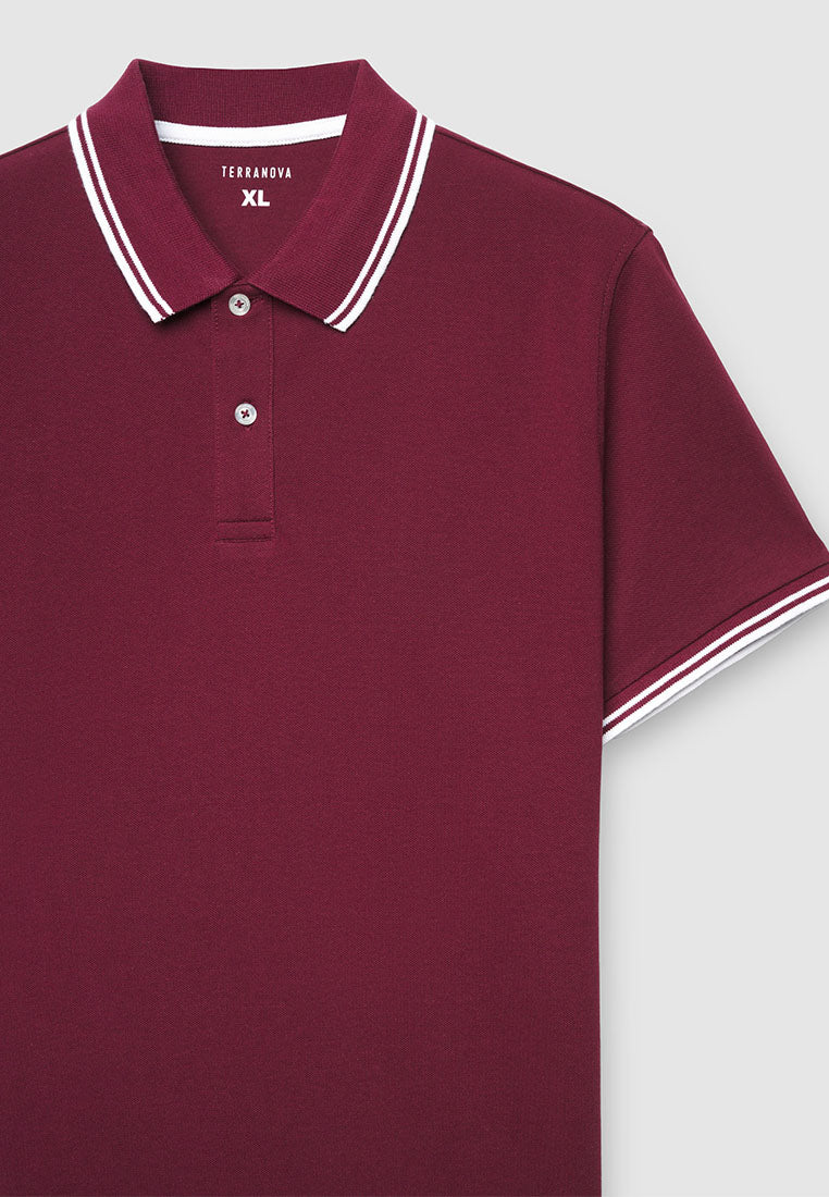 Men's Contrasting Trim Polo T-Shirt