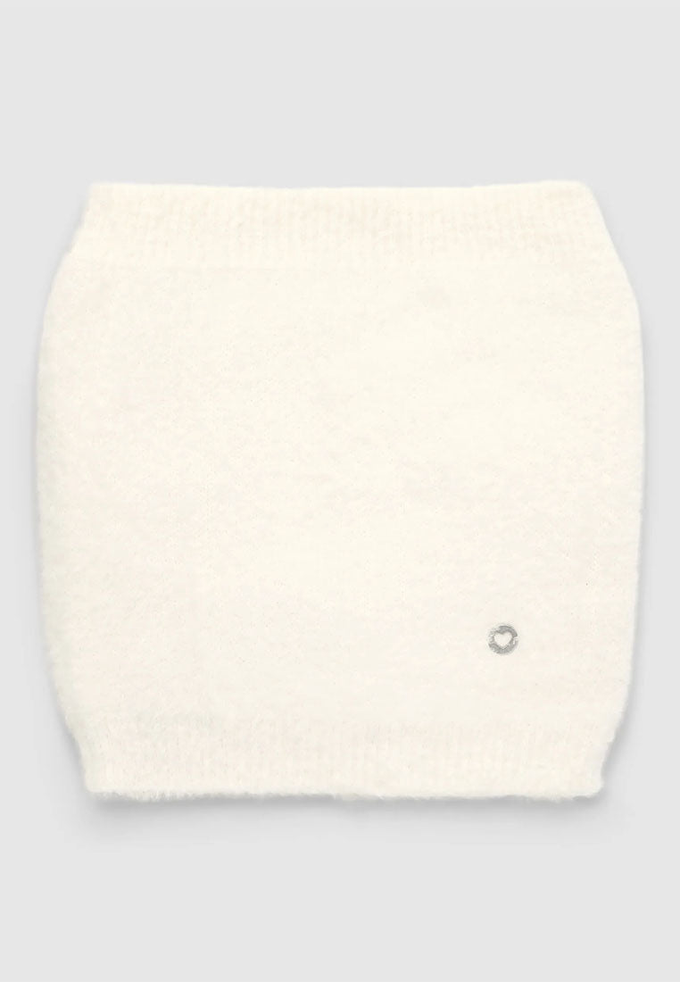 Solid-colour plush-effect neck warmer for Girls