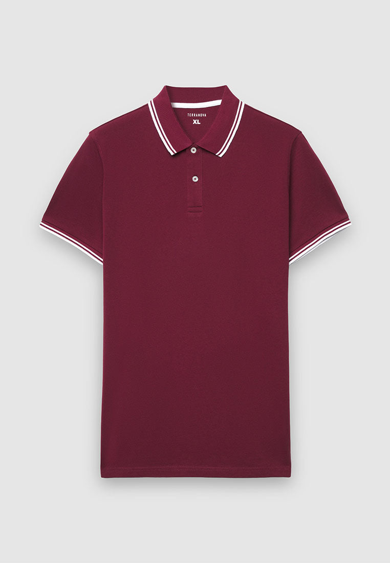 Men's Contrasting Trim Polo T-Shirt