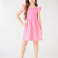 Skater Dress with Ruffle Sleeve for Girls