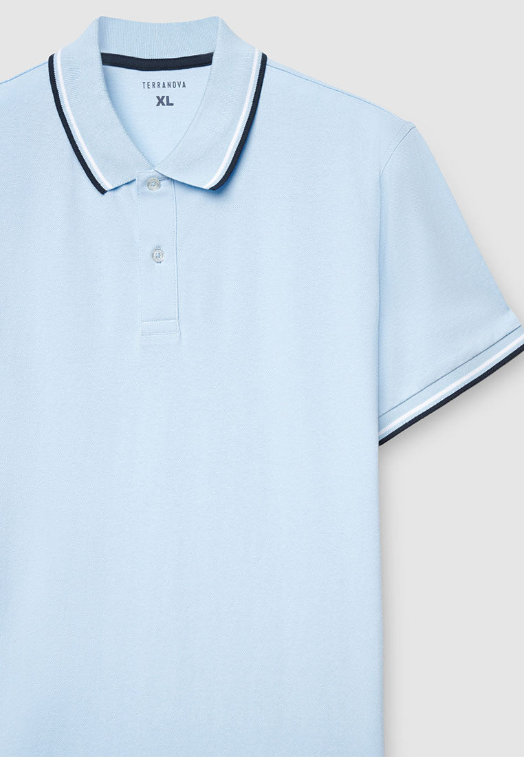 Men's Contrasting Trim Polo T-Shirt