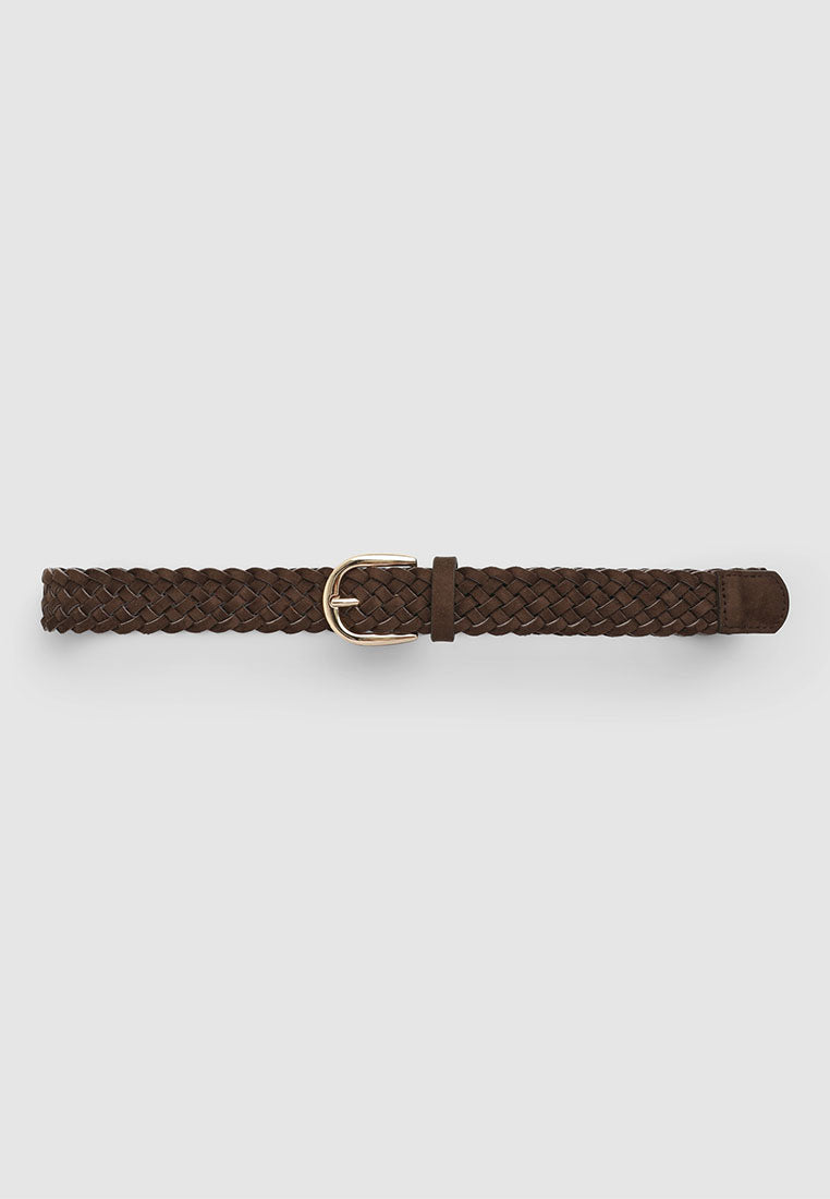 Women's Solid colour braided belt