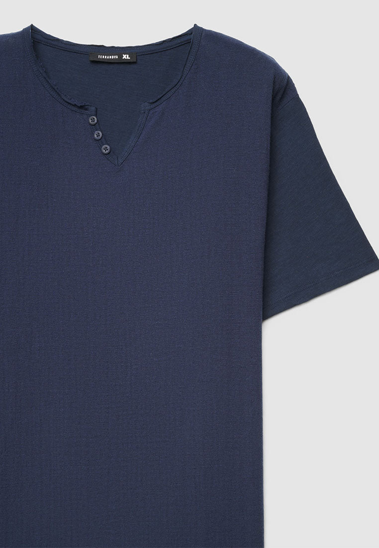 Men's Henley Neck T-Shirt